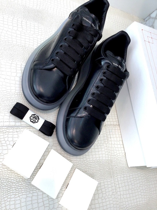 Rare Alexander McQueen Larry Leather Oversized Sneakers \'Black Multi\'  45 D EU main image 5